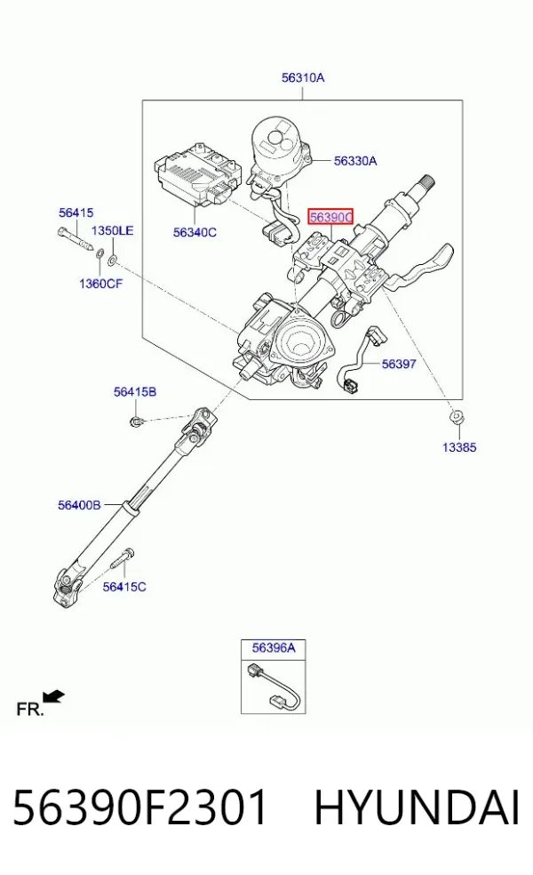 Рулевая колонка 56390F2301 Hyundai/Kia