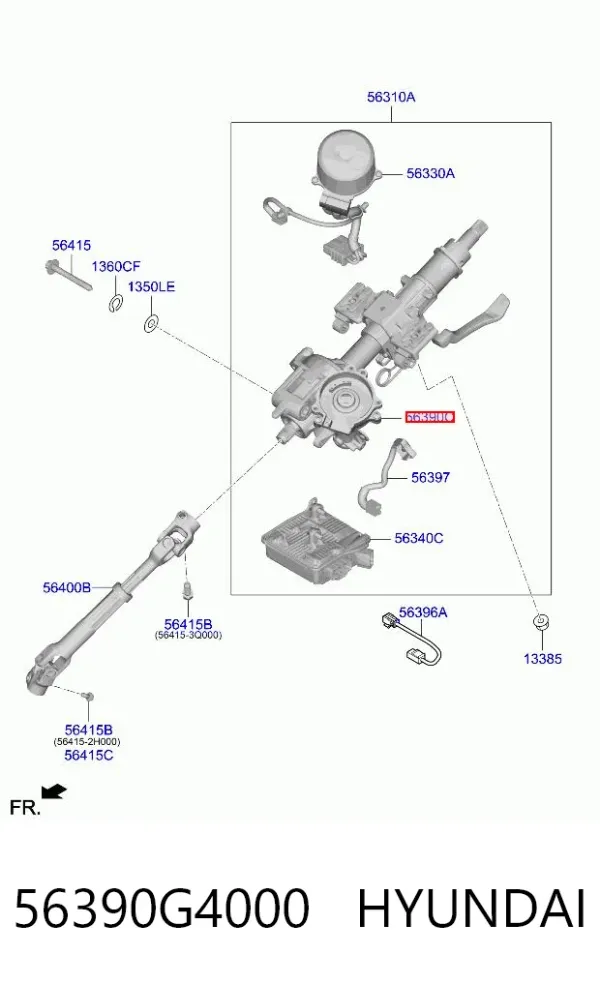 Рулевая колонка 56390G4000 Hyundai/Kia