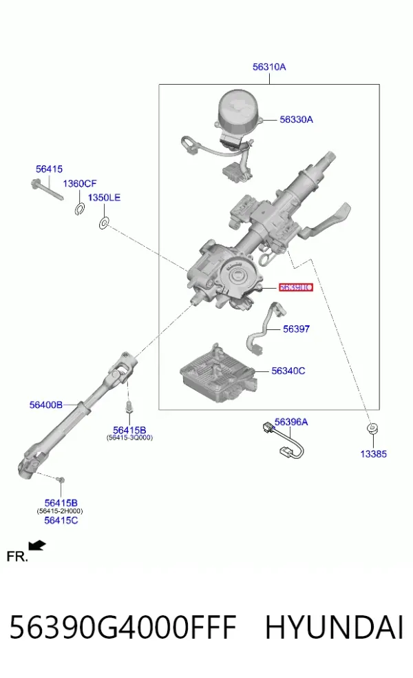 Рулевая колонка 56390G4000FFF Hyundai/Kia
