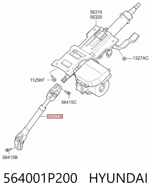 Вал рулевой колонки 564001P200 Hyundai/Kia