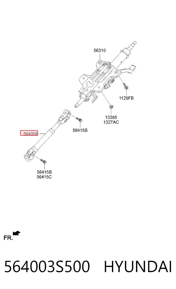 Вал рулевой колонки 564003S500 Hyundai/Kia
