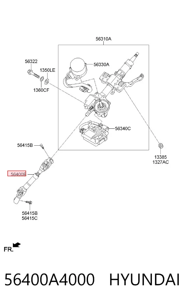 Вал рулевой колонки 56400A4000 Hyundai/Kia