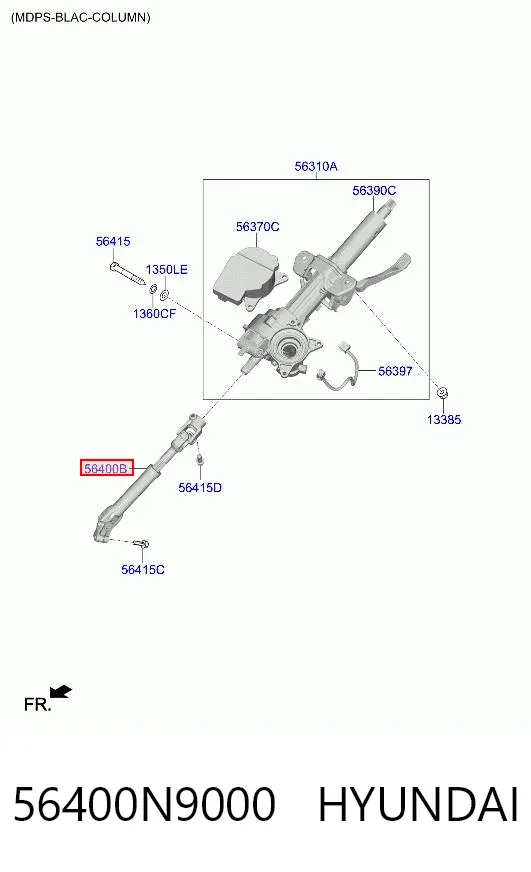 Вал рулевой колонки 56400N9000 Hyundai/Kia
