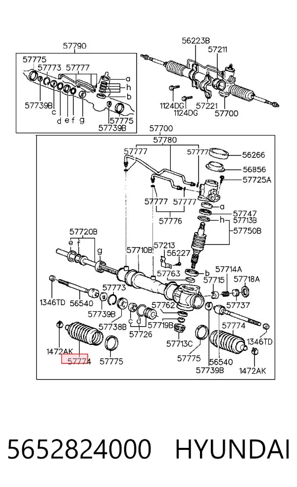 Пыльник рулевой рейки 5652824000 Hyundai/Kia