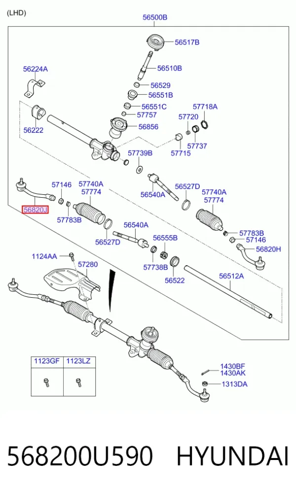 Рулевой наконечник 568200U590 Hyundai/Kia