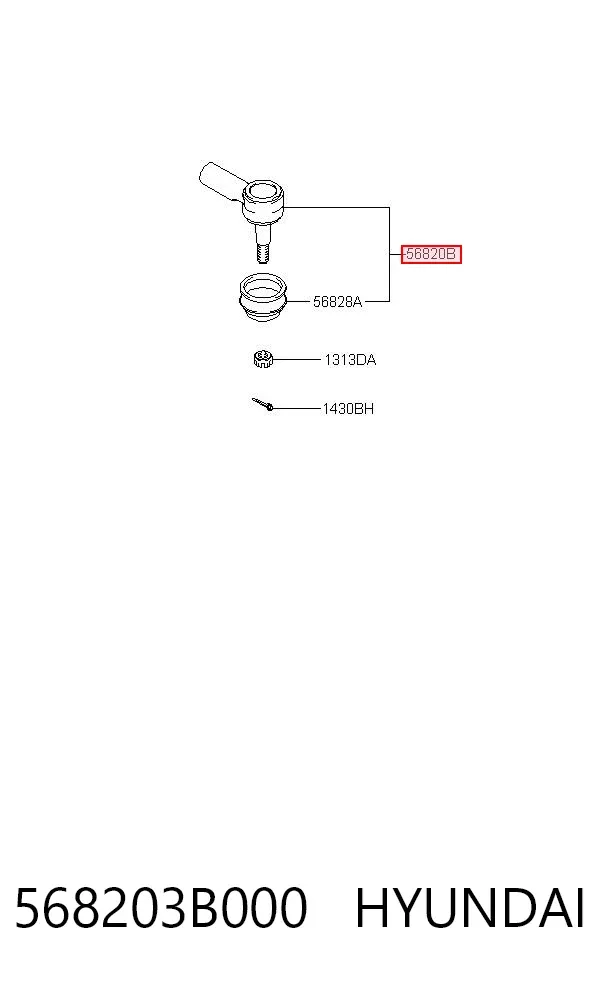 Рулевой наконечник 568203B000 Hyundai/Kia