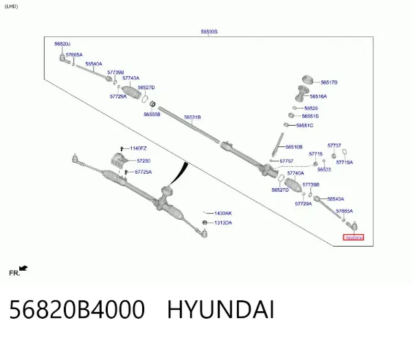 Рулевой наконечник 56820B4000 Hyundai/Kia