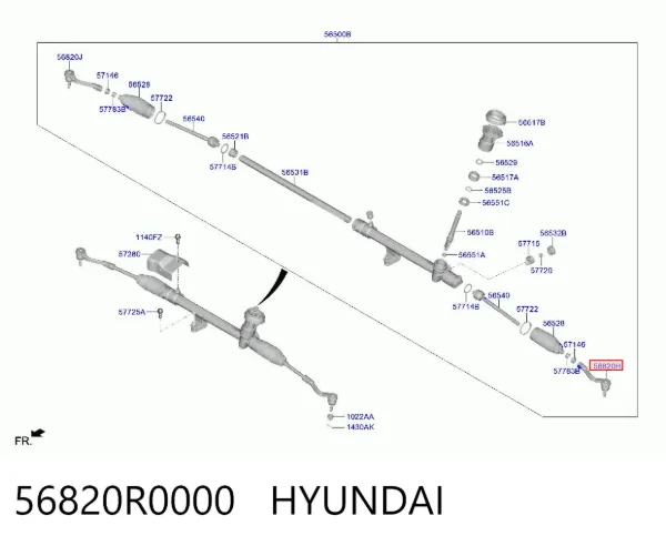 Рулевой наконечник 56820R0000 Hyundai/Kia
