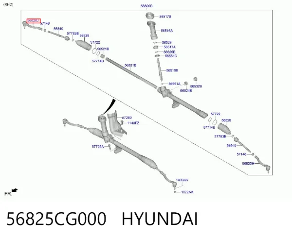 Рулевой наконечник 56825CG000 Hyundai/Kia