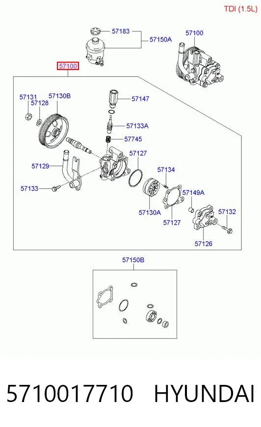 Насос ГУР 5710017710 Hyundai/Kia