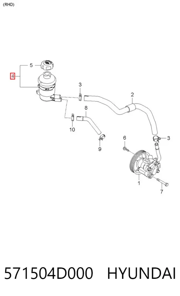 Бачок ГУР 571504D000 Hyundai/Kia