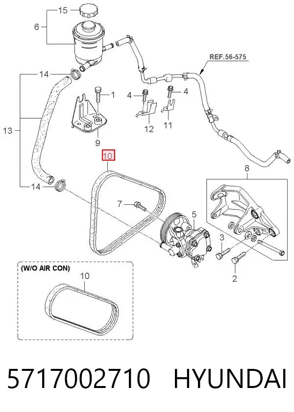 Ремень генератора 5717002710 Hyundai/Kia