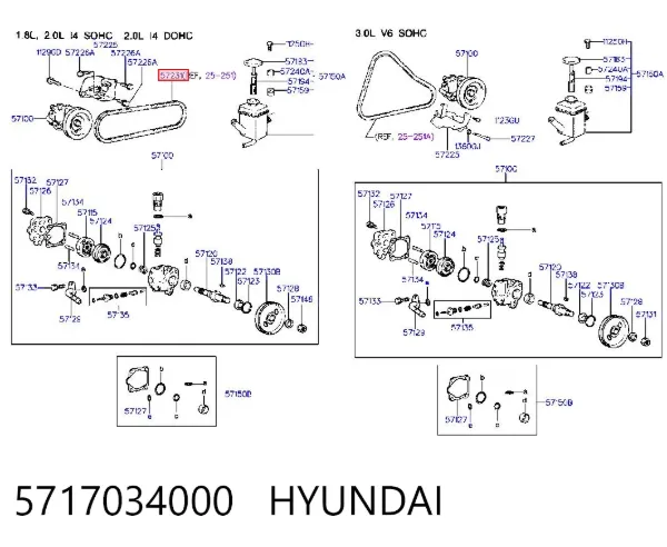 Ремень генератора 5717034000 Hyundai/Kia