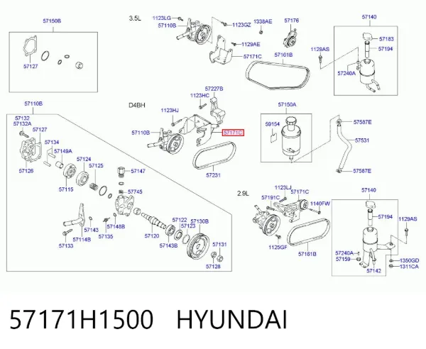 Подшипники генератора 57171H1500 Hyundai/Kia