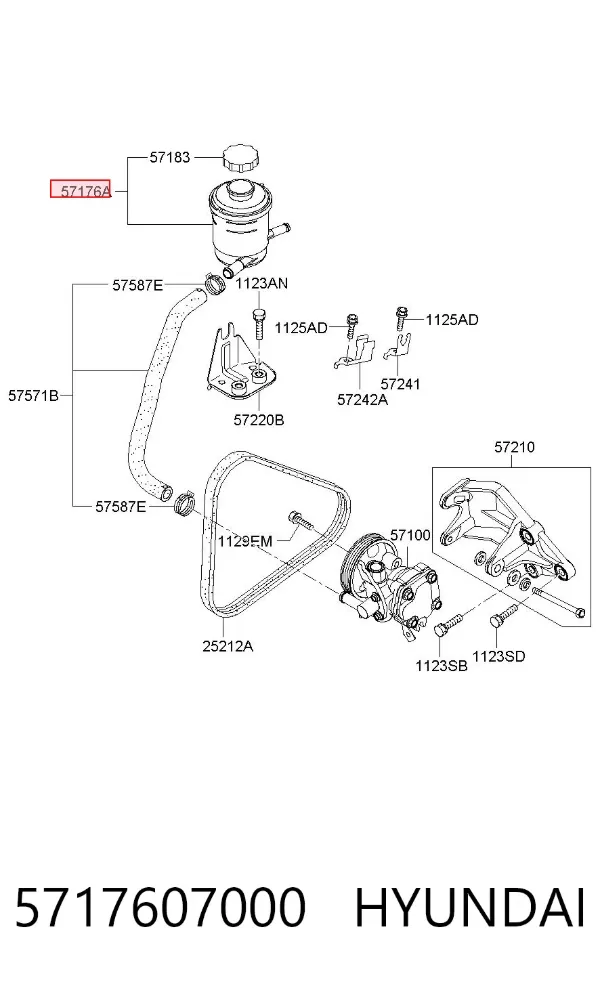 Бачок ГУР 5717607000 Hyundai/Kia