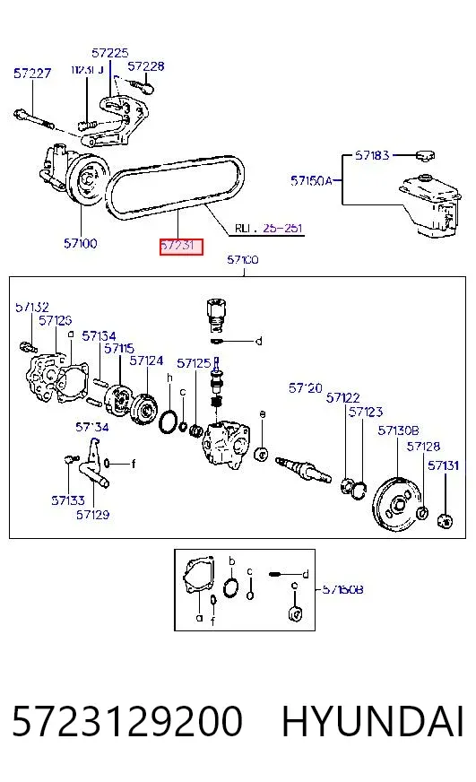 Ремень генератора 5723129200 Hyundai/Kia