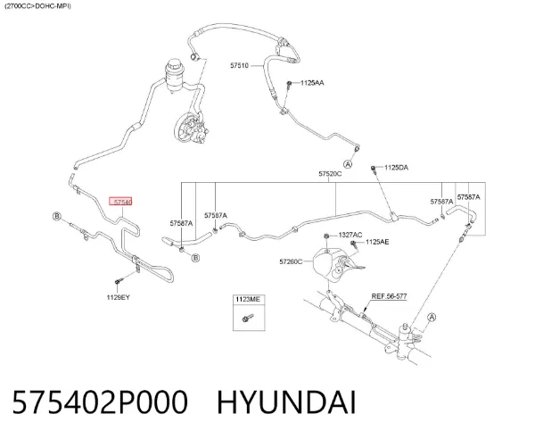Радиатор ГУР 575402P000 Hyundai/Kia