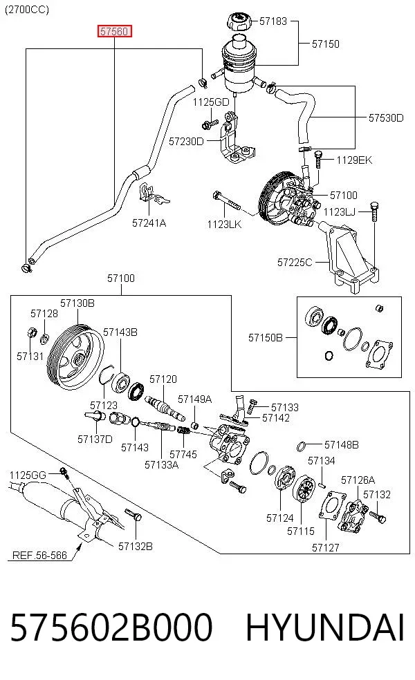  575602B000 Hyundai/Kia