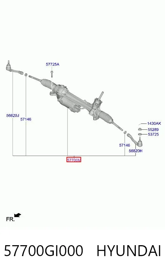 Рулевая рейка 57700GI000 Hyundai/Kia