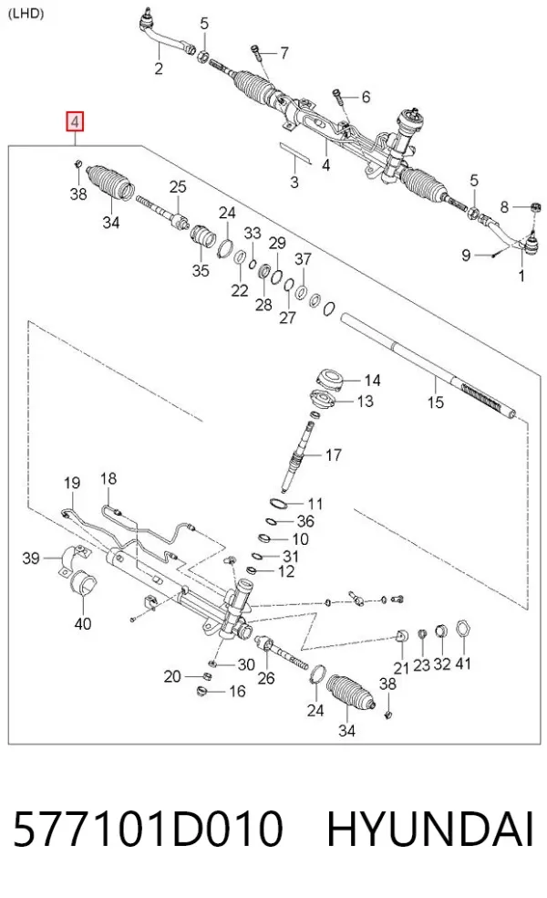 Рулевая рейка 577101D010 Hyundai/Kia