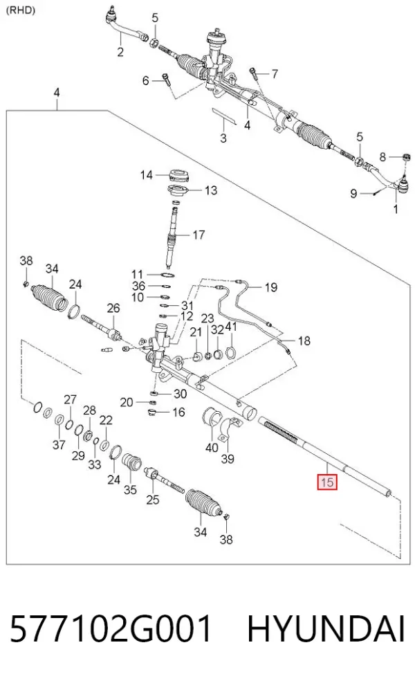 Рулевая рейка 577102G001 Hyundai/Kia
