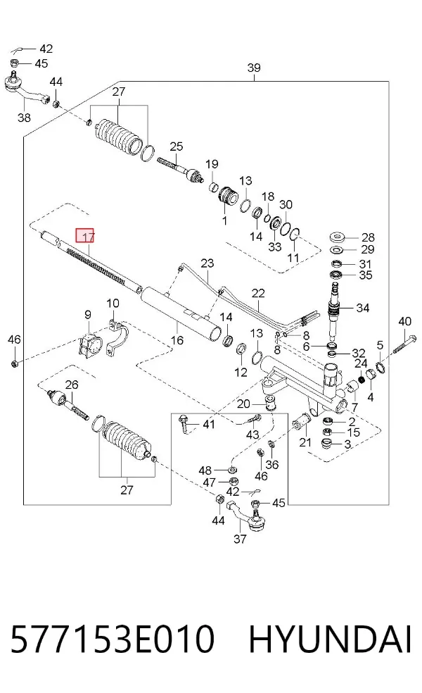 Рулевая рейка 577153E010 Hyundai/Kia