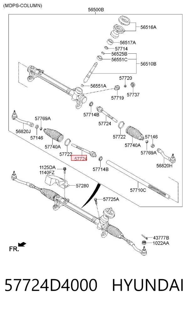 Рулевая тяга 57724D4000 Hyundai/Kia
