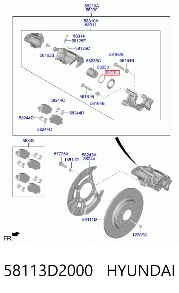  58113D2000 Hyundai/Kia