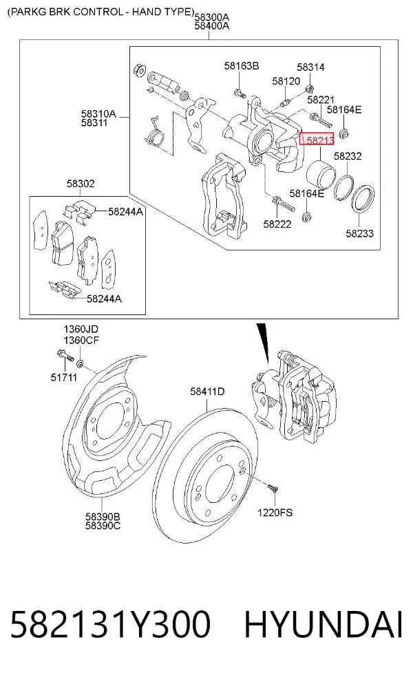  582131Y300 Hyundai/Kia