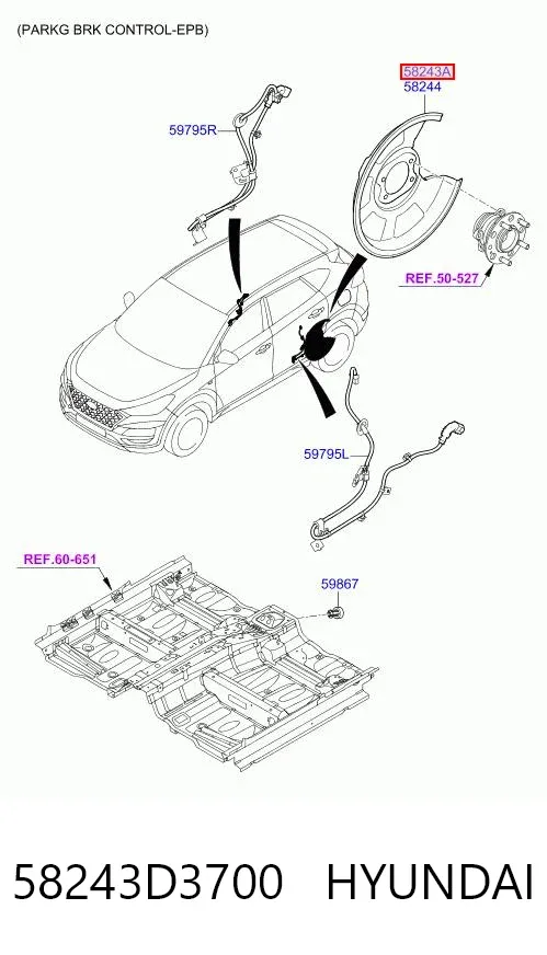  58243D3700 Hyundai/Kia