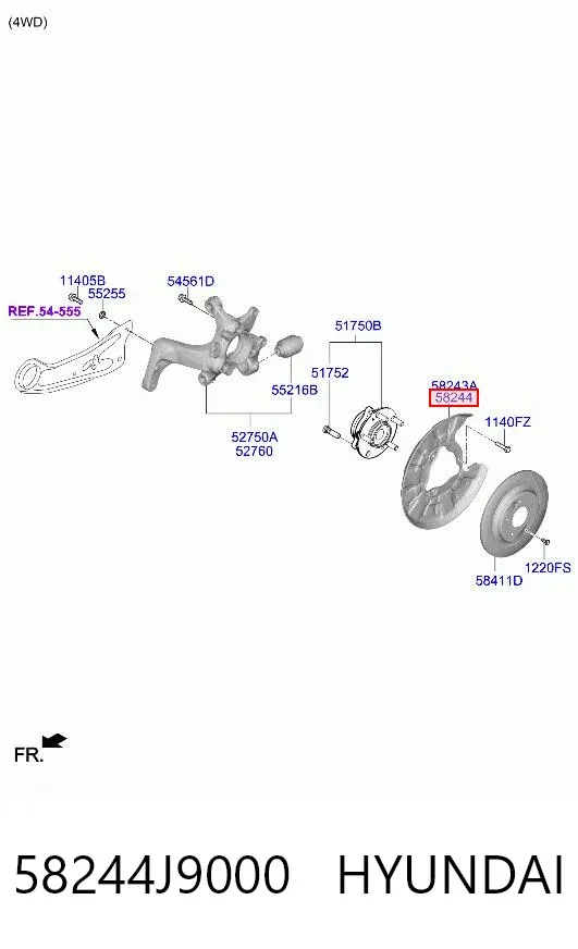  58244J9000 Hyundai/Kia