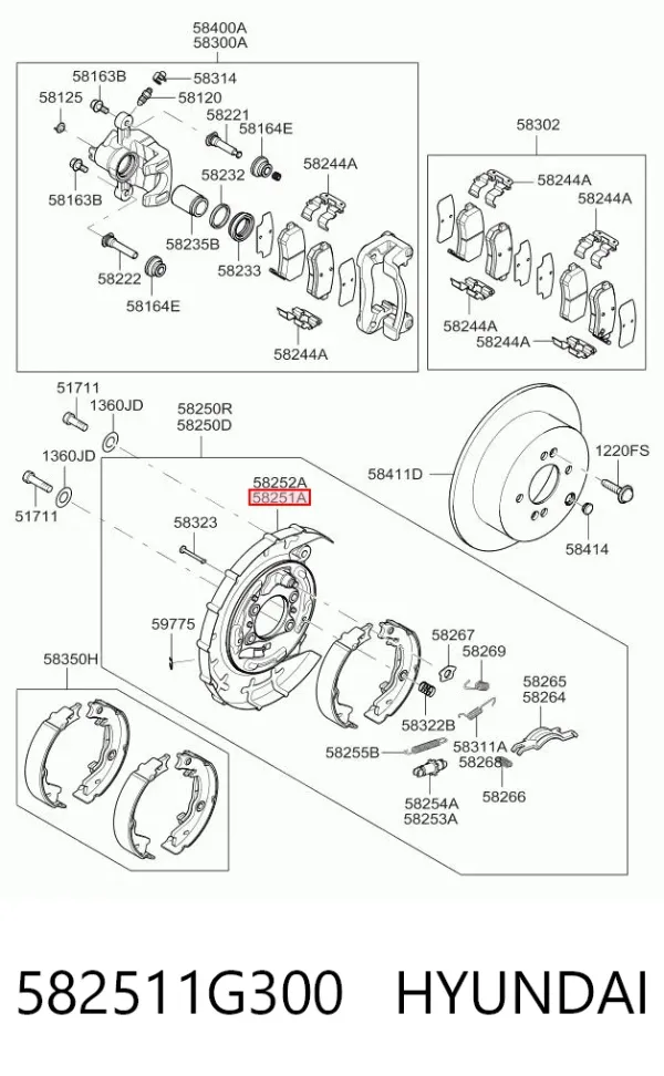  582511G300 Hyundai/Kia