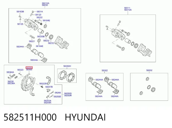 Защита тормозного диска заднего левая 582511H000 Hyundai/Kia