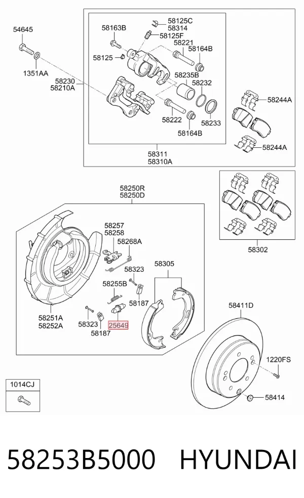  58253B5000 Hyundai/Kia