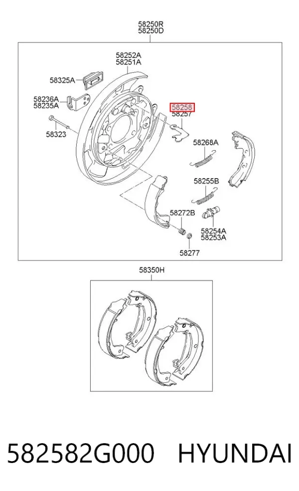  582582G000 Hyundai/Kia