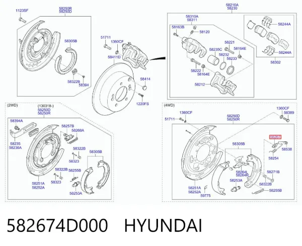  582674D000 Hyundai/Kia