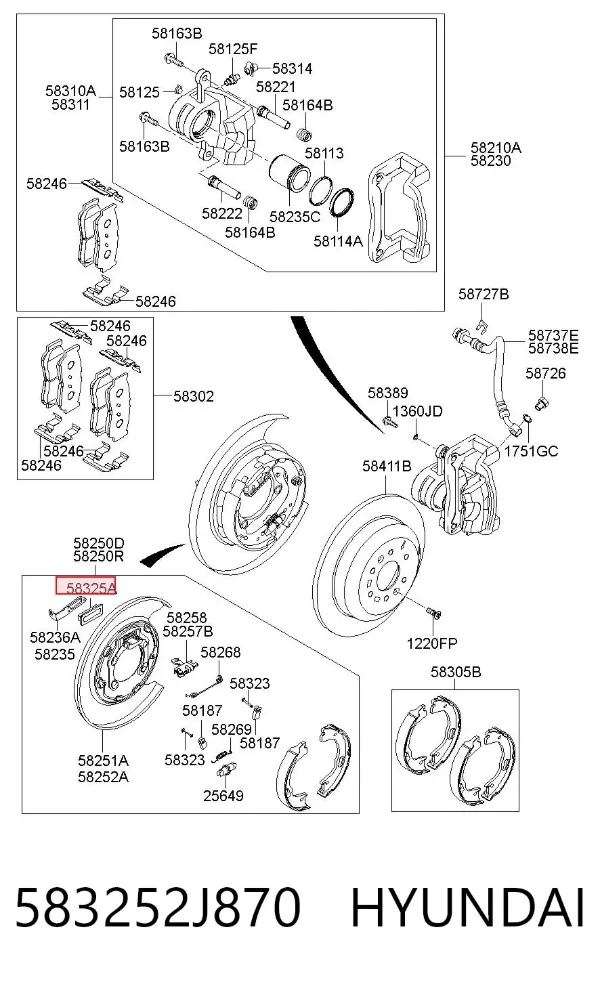  583252J870 Hyundai/Kia