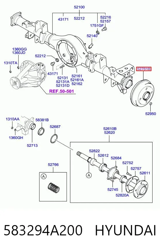 Тормозной барабан 583294A200 Hyundai/Kia