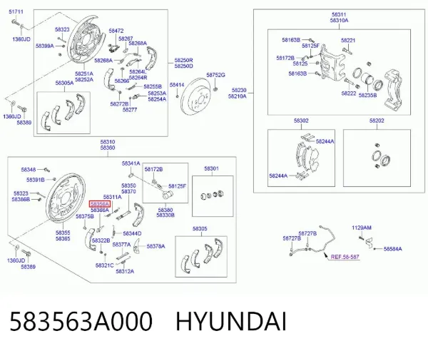  583563A000 Hyundai/Kia