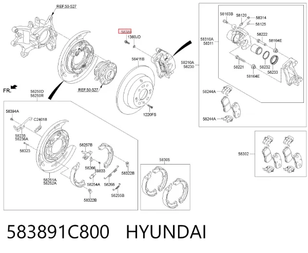  583891C800 Hyundai/Kia