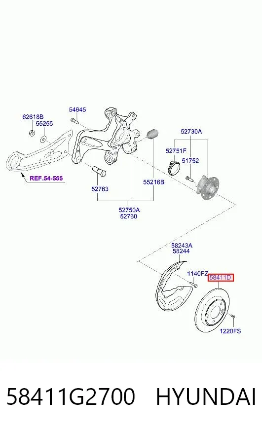 Тормозные диски 58411G2700 Hyundai/Kia