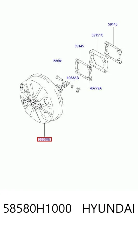 Усилитель тормозов 58580H1000 Hyundai/Kia