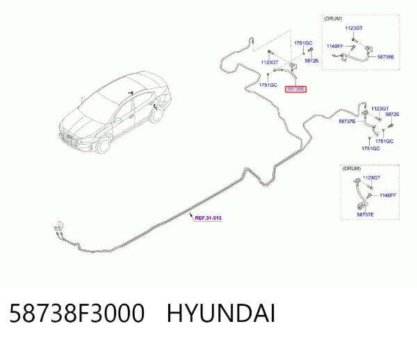  58738F3000 Hyundai/Kia