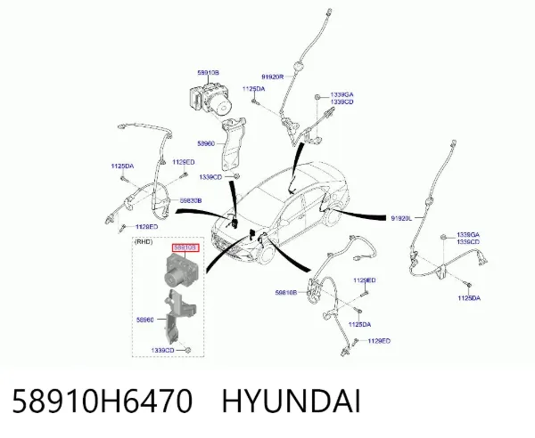 Блок АБС 58910H6470 Hyundai/Kia