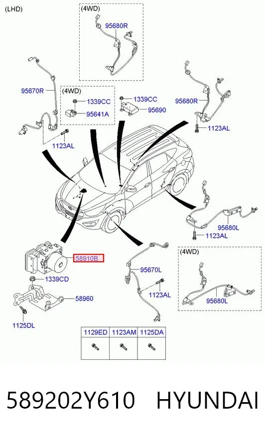 Блок АБС 589202Y610 Hyundai/Kia