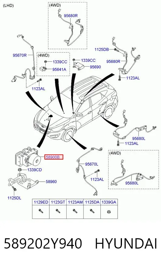 Блок АБС 589202Y940 Hyundai/Kia