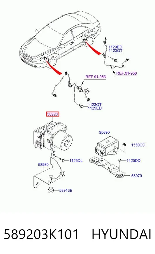 Блок АБС 589203K101 Hyundai/Kia
