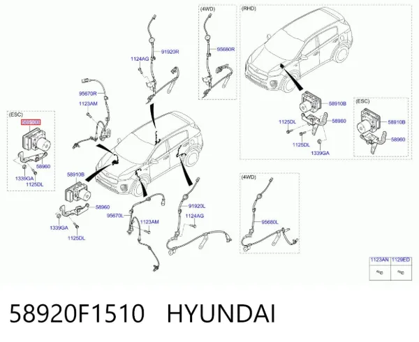 Блок АБС 58920F1510 Hyundai/Kia