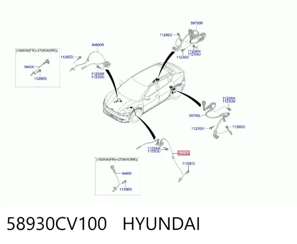 Датчик АБС (ABS) передний левый 58930CV100 Hyundai/Kia