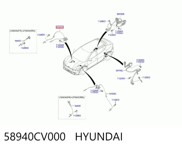 Датчик АБС (ABS) передний правый 58940CV000 Hyundai/Kia